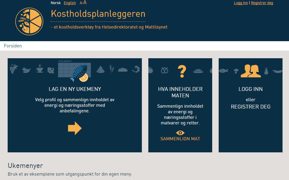 kostholdsplanleggeren
